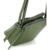 MARCO MAZZINI Zöld kétrekeszes bőr crossbody táska
