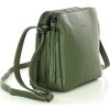 MARCO MAZZINI Zöld kétrekeszes bőr crossbody táska