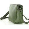MARCO MAZZINI Zöld kétrekeszes bőr crossbody táska