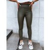 Khaki színű "viaszos" leggings WAXED CHIC