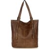MARCO MAZZINI barna tágas bőr shopper kézitáska
