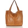 MARCO MAZZINI camel bőr shopper kézitáska