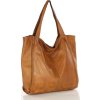 MARCO MAZZINI camel bőr shopper kézitáska