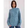 Türkizkék kötött pulóver