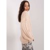 Világosbézs kötött pulóver