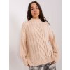 Világosbézs kötött pulóver