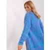 Kék puha tapintású kardigán zsebekkel