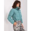 Türkiz vágott crop kabát