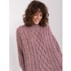 Sötétlila kötött pulóver