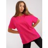 Sötét rózsaszín rövid ujjú női póló