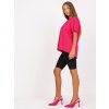 Sötét rózsaszín rövid ujjú női póló