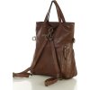 Sötétbarna női bőr shopper táska / hátizsák MARCO MAZZINI (Méret ONE SIZE)