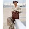 Sötétbarna női bőr shopper táska / hátizsák MARCO MAZZINI (Méret ONE SIZE)