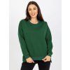 Sötétzöld bő basic pulóver (Méret ONE SIZE)