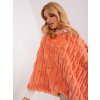 Narancs színű szőrme meleg poncsó