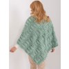 Menta színű szőrmés meleg poncsó