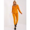 Mustár velúr tréningruha szett