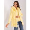 Sárga szőrmés mellény kapucnival