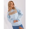 Világoskék pulóver felirattal Amour