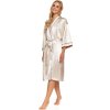 Champagne női szatén fürdőköpeny