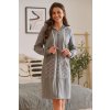 Női szürke köntös praktikus zsebekkel