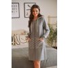 Női szürke köntös praktikus zsebekkel