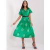 Zöld midi ruha mintával