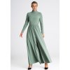 Világoszöld garbós maxi ruha