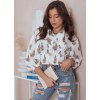 Fehér virágos blúz ORMIAN