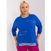 Kék blúz 3/4 ujjú