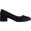 Fekete velúr alacsony sarkú női cipő