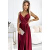Bordó fényes maxi ruha JULIET