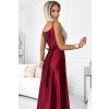 Bordó fényes maxi ruha JULIET