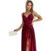 Bordó fényes maxi ruha JULIET