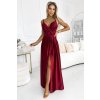 Bordó fényes maxi ruha JULIET