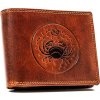 Peterson Barna bőr pénztárca dombornyomott csillagjeggyel - rák W127