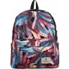 Peterson színes sport hátizsák tollas mintával