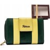 Peterson sötétzöld – sárga, közepes bőr pénztárca Y441