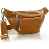 MARCO MAZZINI  camel bőr deréktáska