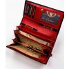 Peterson Piros-fekete nagy pénztárca Y609