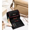 Peterson fekete kis bőr pénztárca Y605