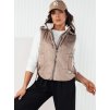 Sötét bézs steppelt mellény TREOS