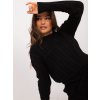 Fekete kötött pulóver és szoknya szett