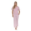 Rózsaszín női pizsama lezser nadrággal