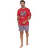 Doctor Nap piros férfi pizsama formula nyomtatással