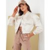 Világos bézs crop bomber kabát SERRO