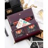 Peterson Sötétlila fényes bőr pénztárca Y619