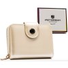 Peterson krémszínű sima kis pénztárca 663