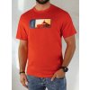 Piros férfi póló nyomtatással