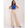 Világos bézs széles nadrág övvel